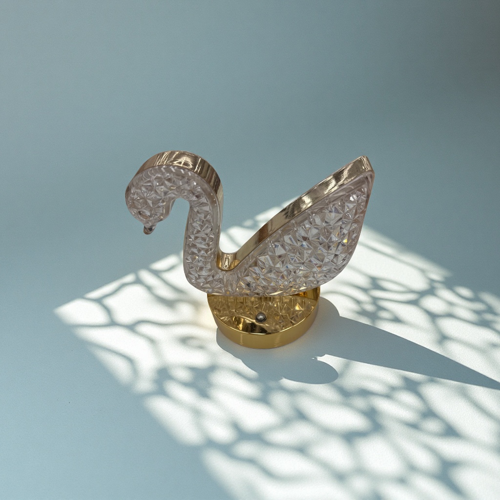 天鹅台灯塑料摆台创意装饰温馨卧室客厅台面灯具简约时尚家居用品台灯灯具台灯