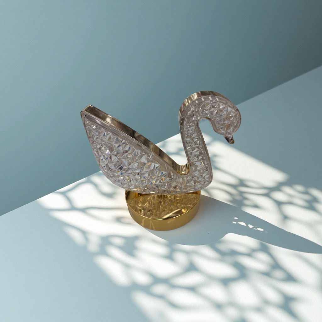 天鹅台灯塑料摆台创意装饰温馨卧室客厅台面灯具简约时尚家居用品台灯灯具台灯细节图