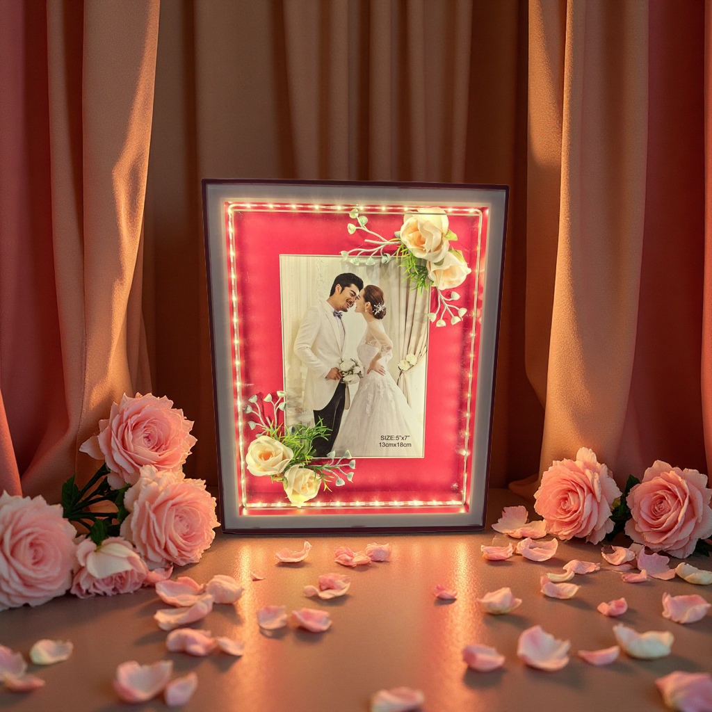 创意照片摆台相框文字装饰仿古木纹画框家居装饰摆设美观实用