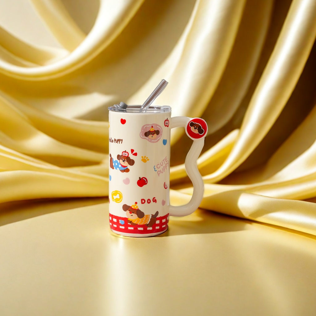 中秋送礼敬茶杯创意礼品可爱卡通杯子家庭实用杯子细节图