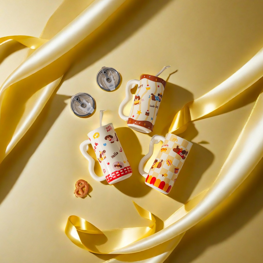 中秋送礼敬茶杯创意礼品可爱卡通杯子家庭实用杯子产品图