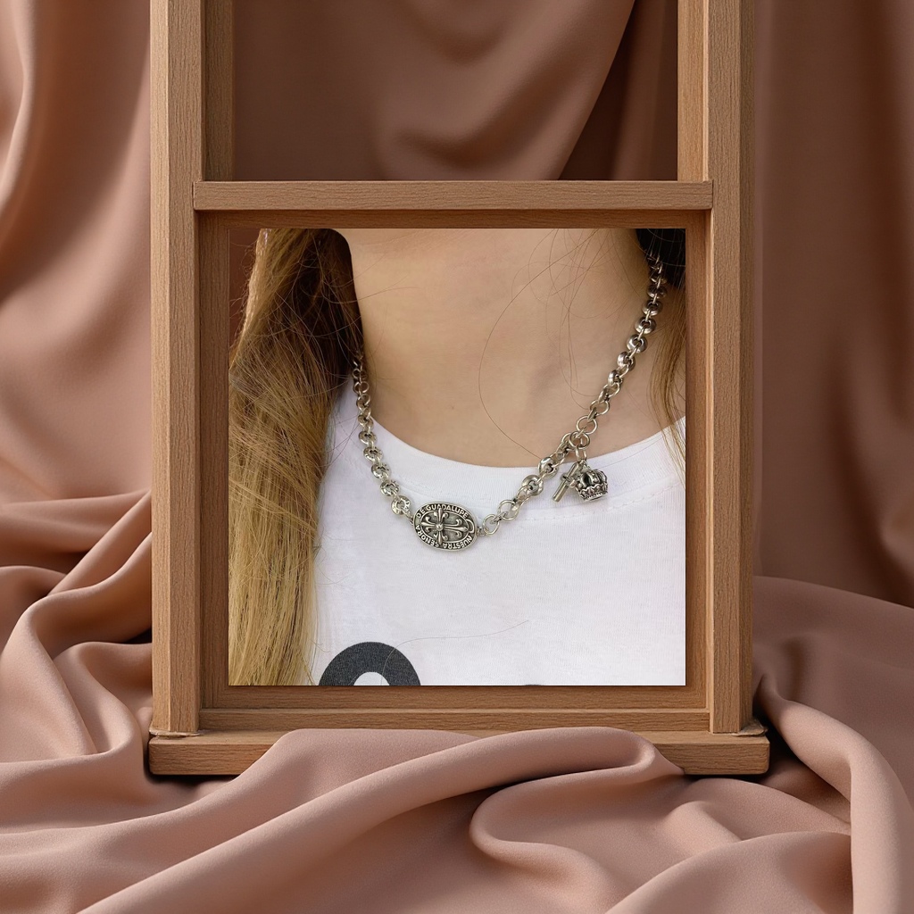 S925电镀大项链古巴链酒杯造型饰品时尚百搭潮流女款赠礼品