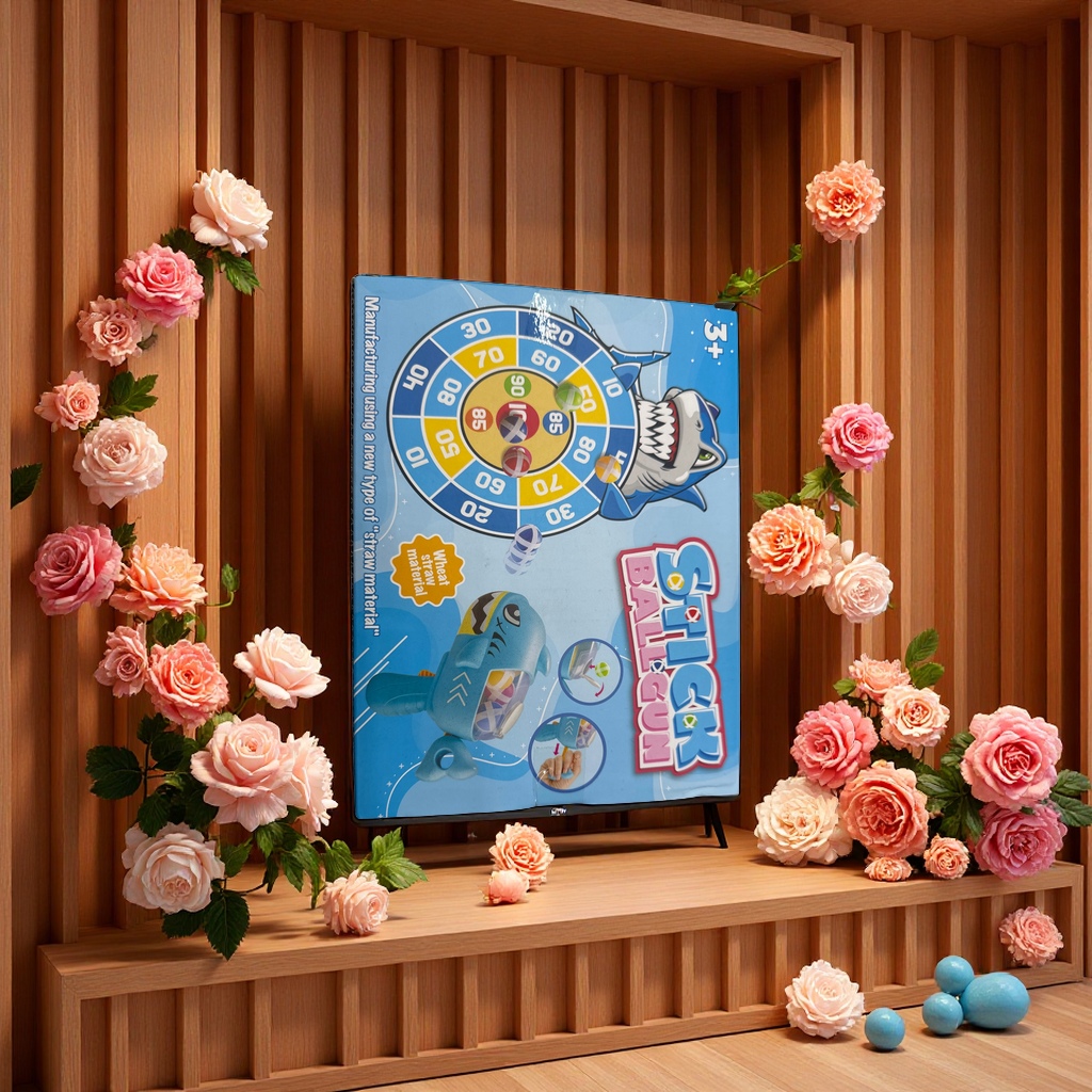 球球枪粘球飞镖儿童玩具粘球枪趣味射击游戏安全无毒适合儿童娱乐