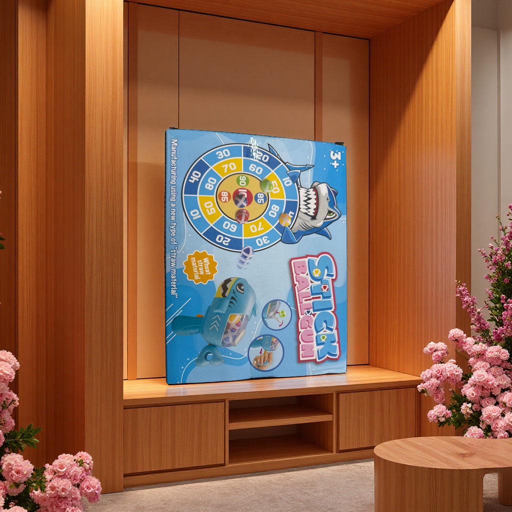 球球枪粘球飞镖儿童玩具粘球枪趣味射击游戏安全无毒适合儿童娱乐产品图