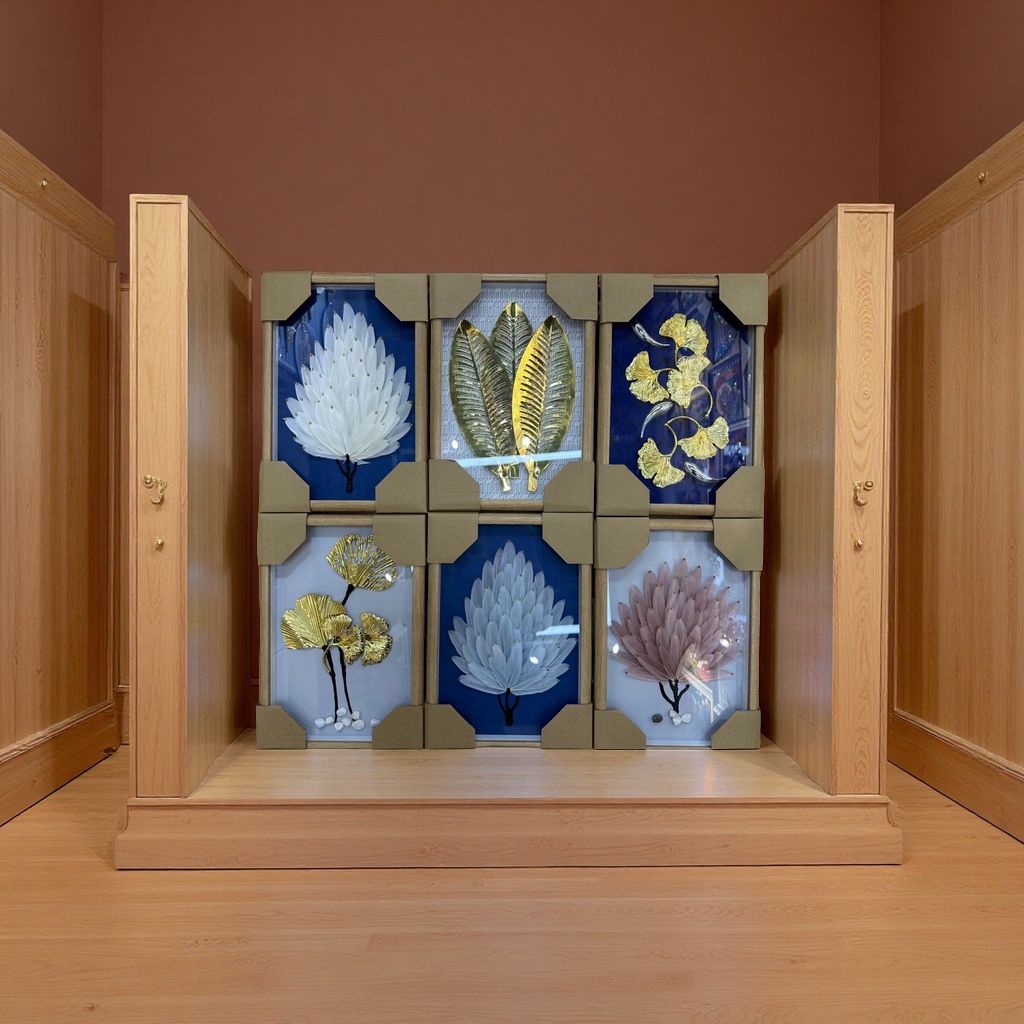 餐厅装饰画实物画挂画画框现代简约客厅墙壁艺术画餐厅背景墙画布画装饰画挂画晶瓷画细节图