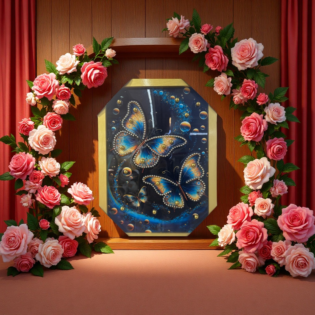 手工实物装饰画珠子画画框创意挂画现代简约家居装饰品艺术品