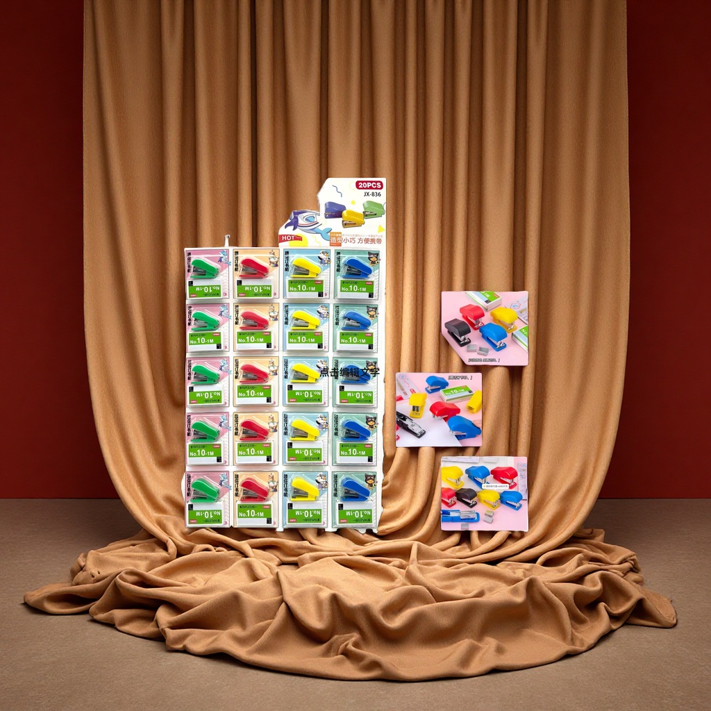 迷你订书机便携办公文具小型订书器轻便学生用装订机办公用品