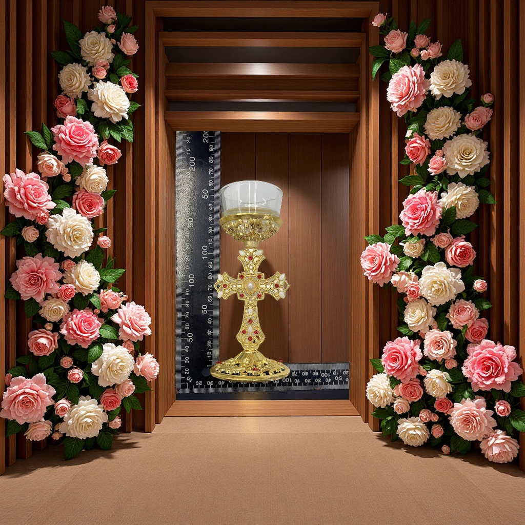 十字架烛台复古铁艺装饰宗教礼品家居摆件创意蜡烛台艺术品摆设