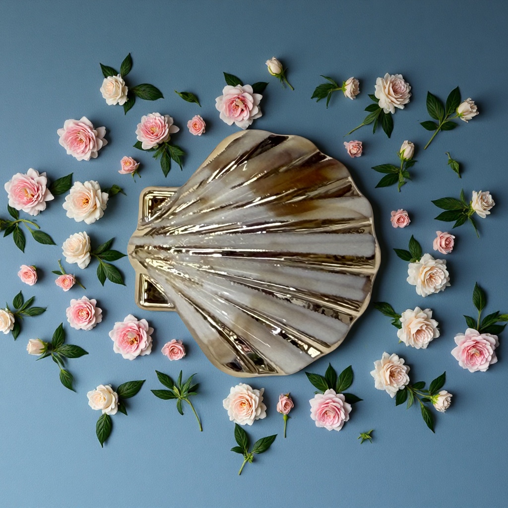 亚克力仿贝壳电镀贝壳吊坠钥匙扣配件窗帘装饰挂件时尚创意饰品