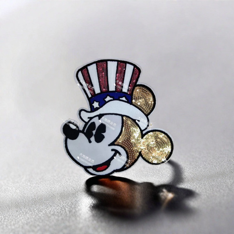 The seven-color flower earth accessory embroidery pattern is fashionable, simple, trendy and versatile Application Scenario