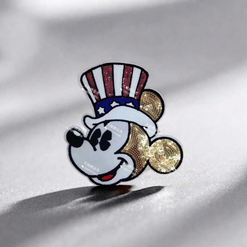 The seven-color flower earth accessory embroidery pattern is fashionable, simple, trendy and versatile details Picture