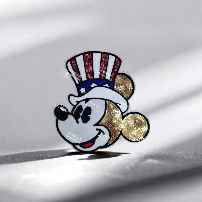 The seven-color flower earth accessory embroidery pattern is fashionable, simple, trendy and versatile Specification image