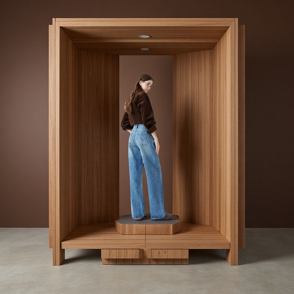 MBB高端高腰牛仔裤女春秋新款九分阔腿宽松直筒长裤时尚百搭女式牛仔裤