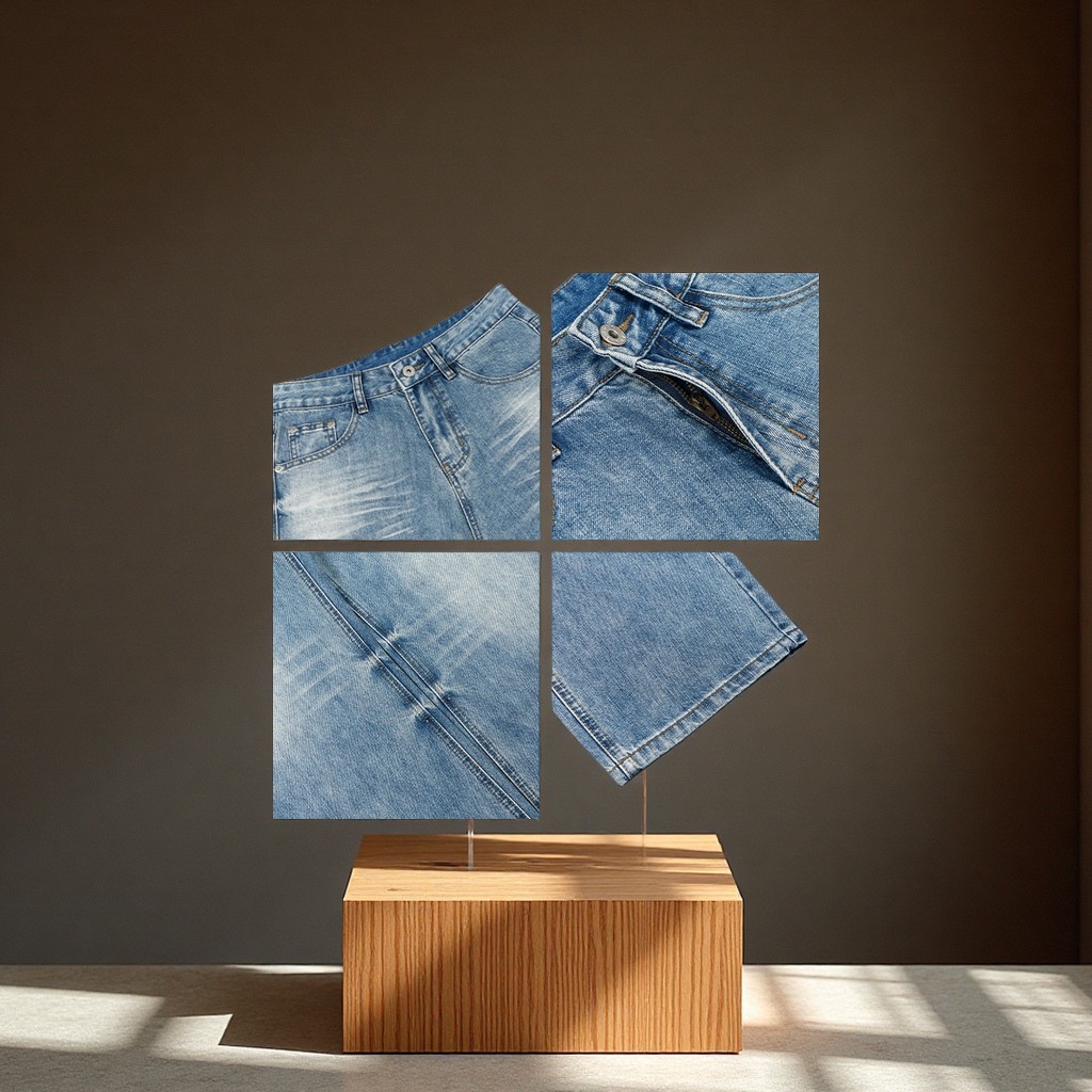 男士牛仔裤实物图