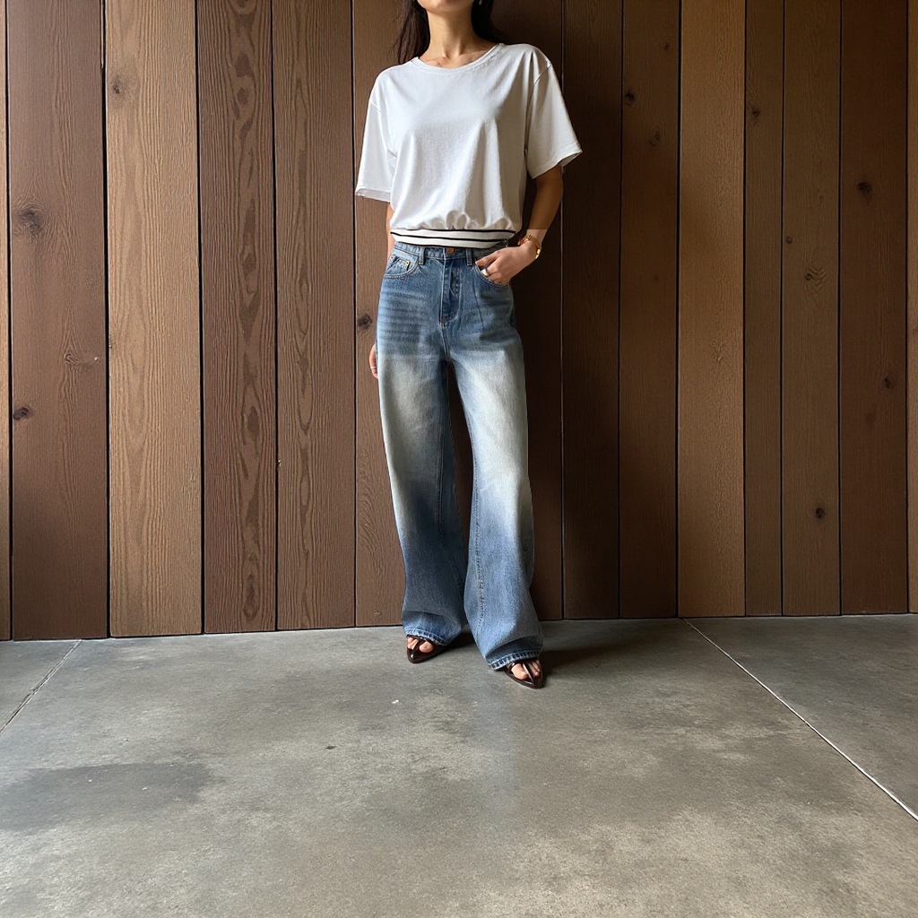 女式牛仔裤实物图