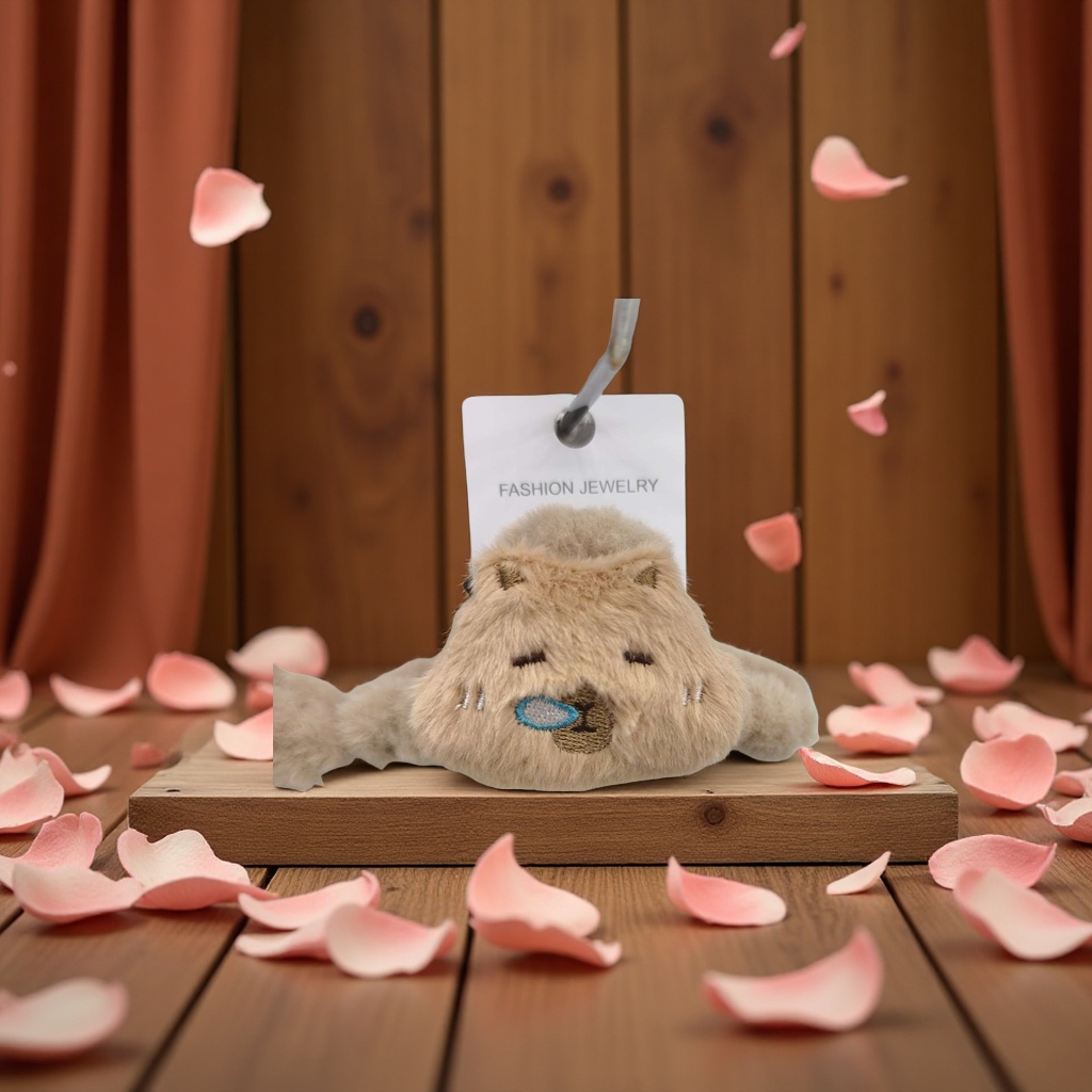 卡皮吧啦毛绒抓夹儿童水钻发夹抓夹发饰宝宝发夹头饰可爱滴油发夹配饰女童发夹装饰品