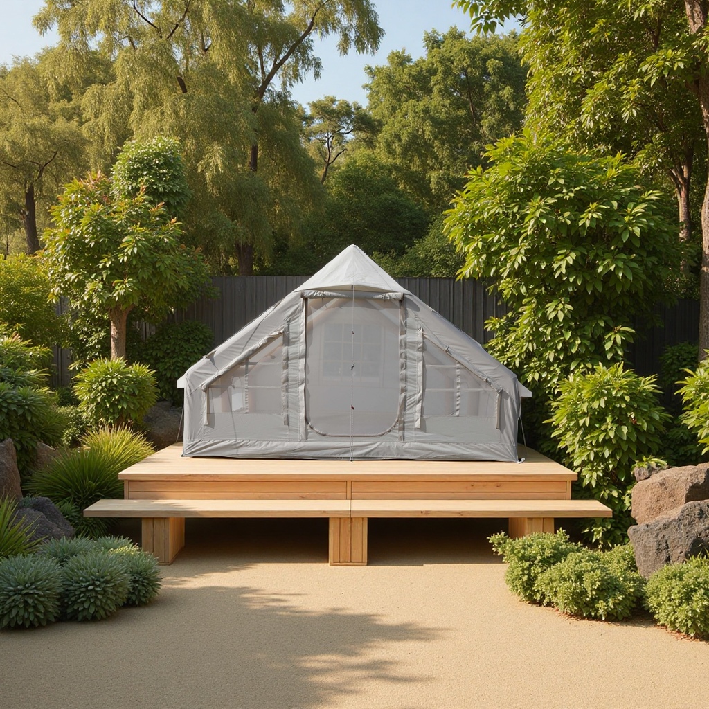 Manufacturer wholesale portable inflatable tents of 12 square meters, outdoor camping sunshade, sun protection, rainproof travel supplies, multi-functional camping equipment Item Picture