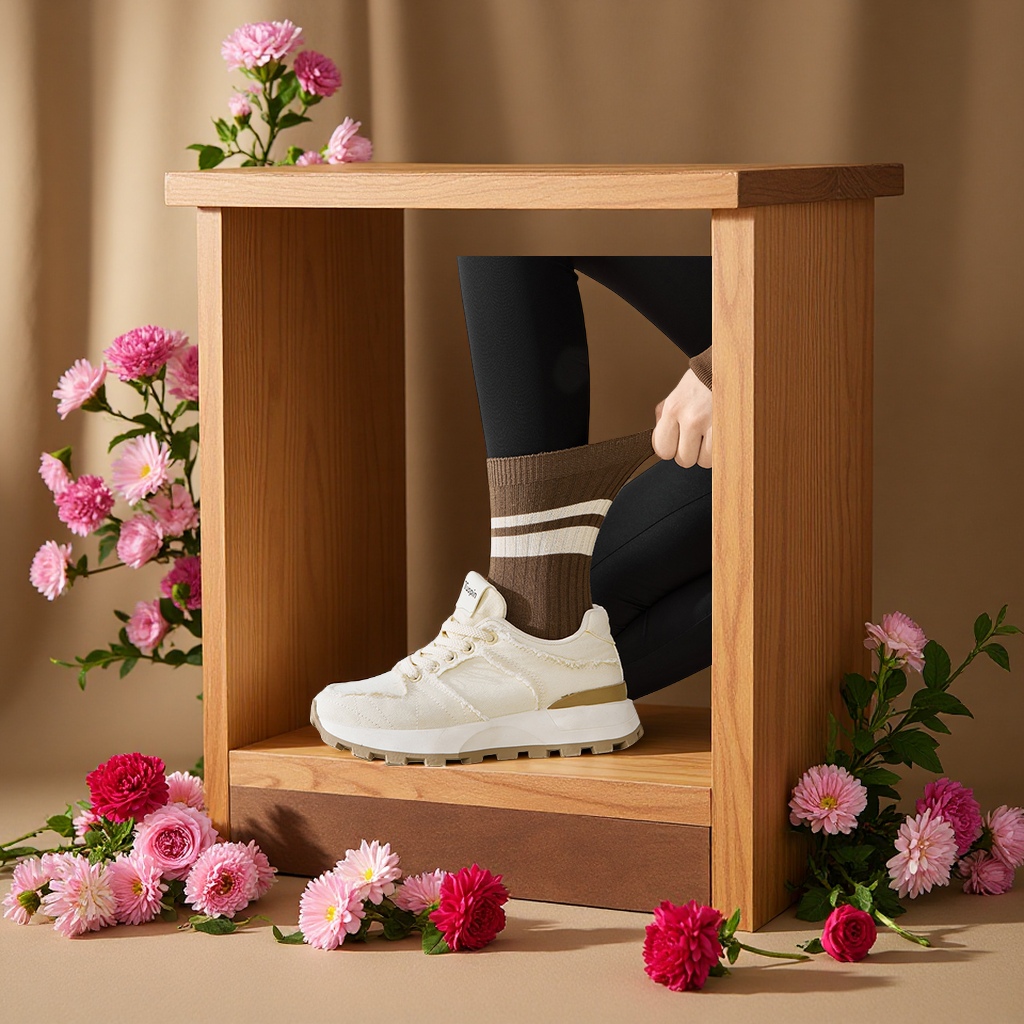 运动、休闲棉袜实物图