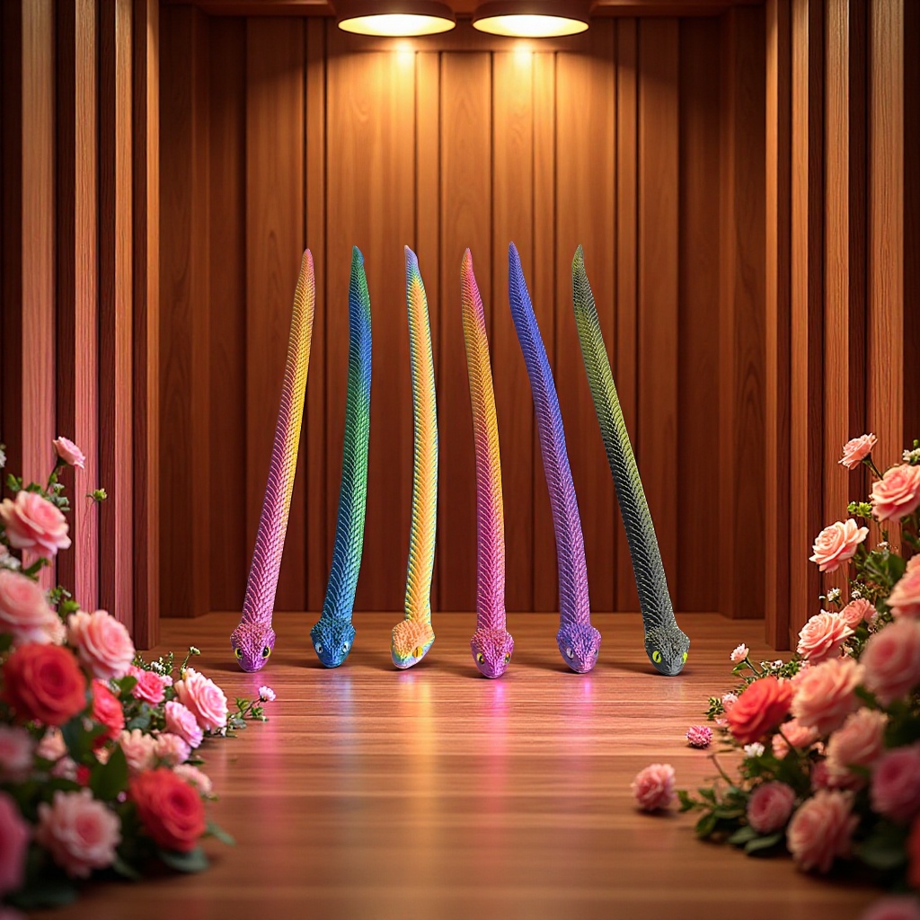 3D snake model toys, hand-assembled animal intelligence puzzles, creative decorative collectibles for children and adults, fun toys details Picture