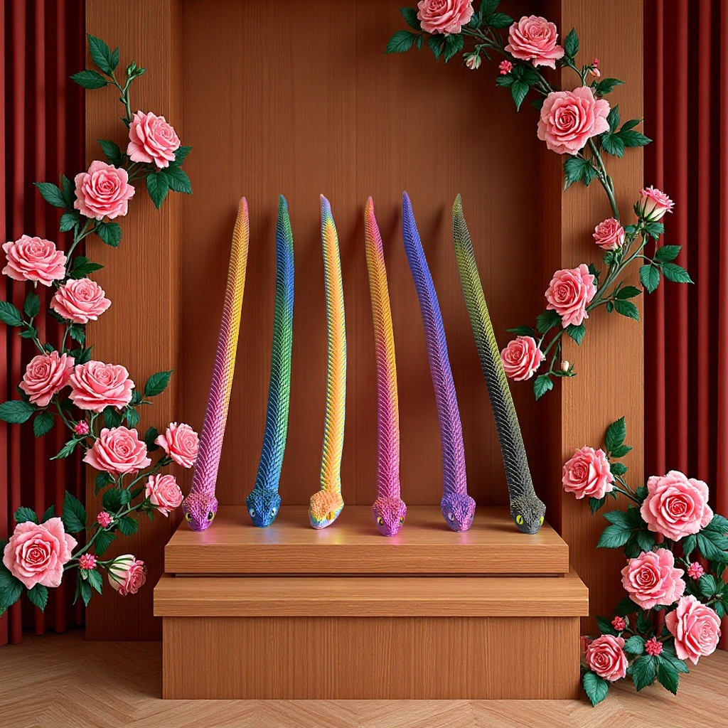 3D蛇模型玩具手工拼装动物益智拼图儿童成人创意装饰收藏品趣味玩具