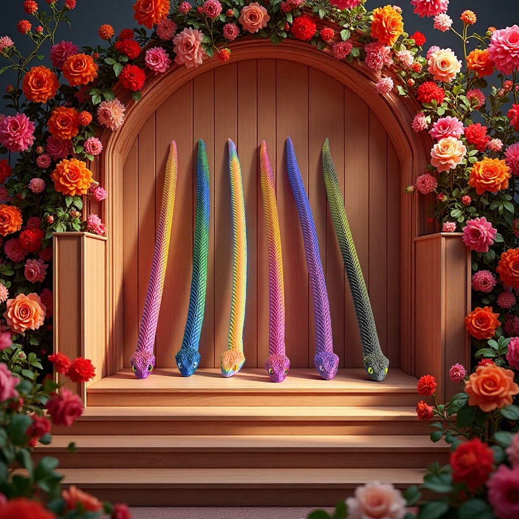 3D snake model toys, hand-assembled animal intelligence puzzles, creative decorative collectibles for children and adults, fun toys Specification image