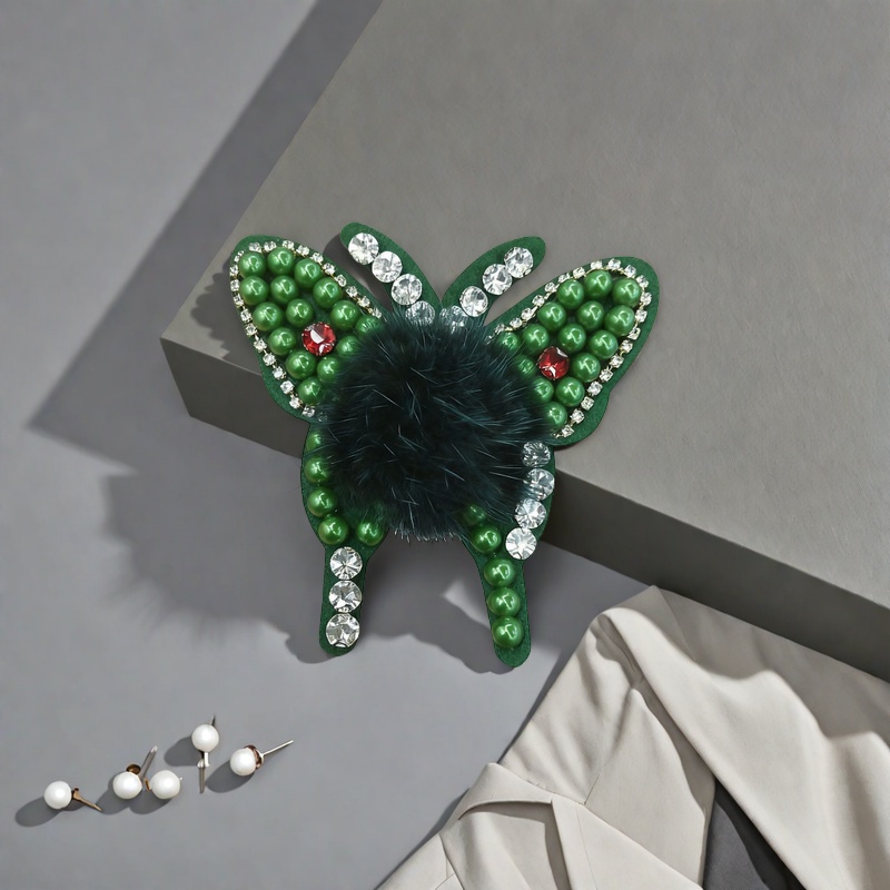 七彩花大地辅料毛球蝴蝶