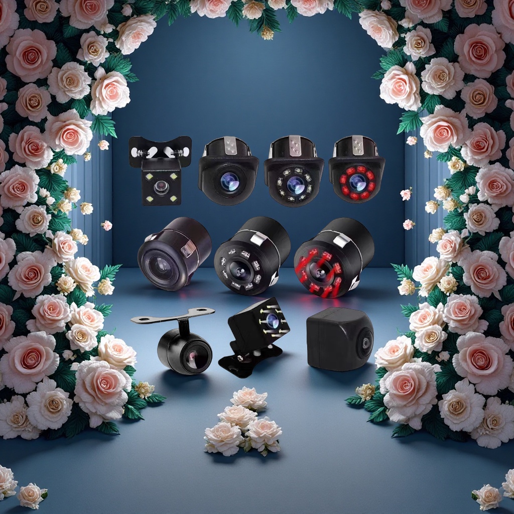 车载摄像头高清夜视广角行车记录仪360度全景监控安全辅助设备