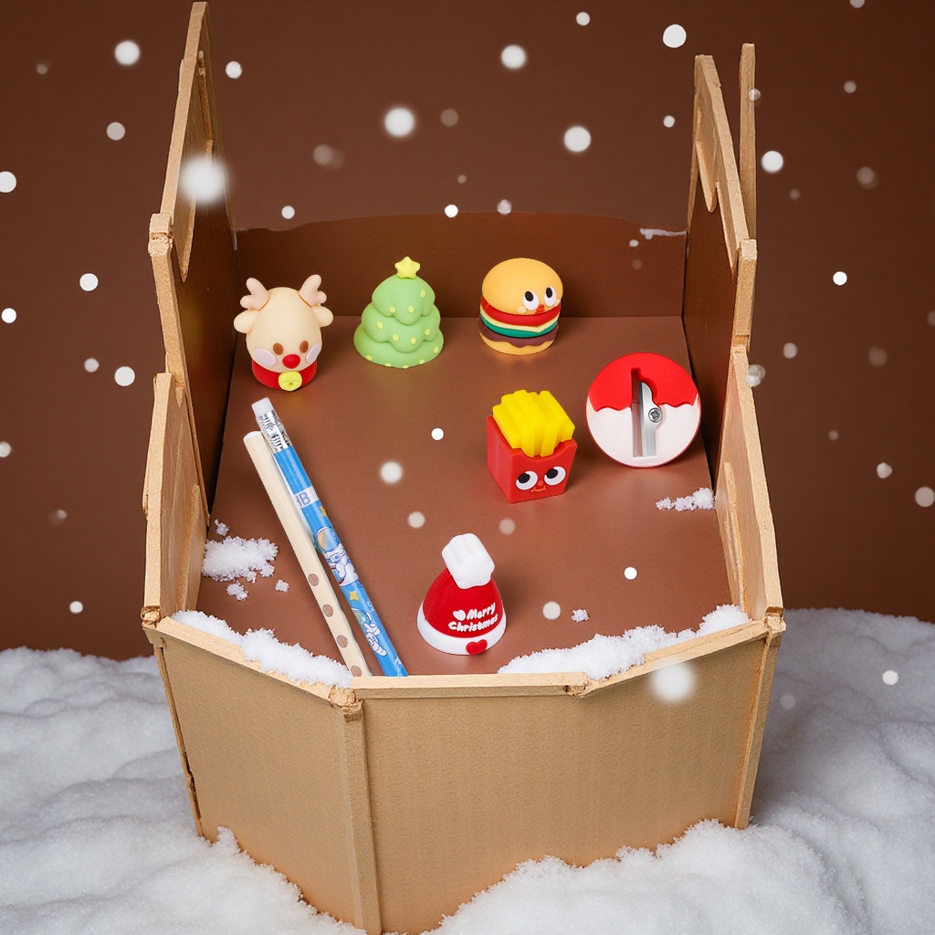 Weibo Christmas Silicone Pencil sharpener Santa Claus Christmas Tree Elk Pencil Sharpener Wholesale Creative Stationery details Picture