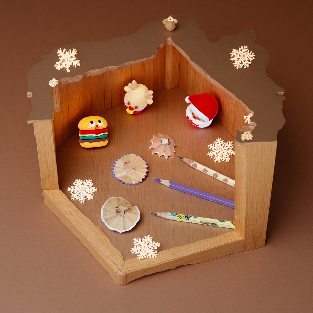 Weibo Christmas Silicone Pencil sharpener Santa Claus Christmas Tree Elk Pencil Sharpener Wholesale Creative Stationery Application Scenario