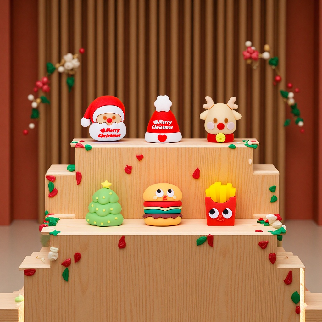 Weibo Christmas Silicone Pencil sharpener Santa Claus Christmas Tree Elk Pencil Sharpener Wholesale Creative Stationery Item Picture