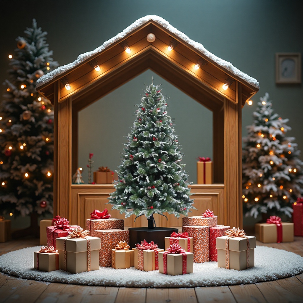 Office Christmas tree decoration set, Christmas balls, plastic balls, Christmas supplies, festival culture decoration, telescopic Christmas tree Application Scenario