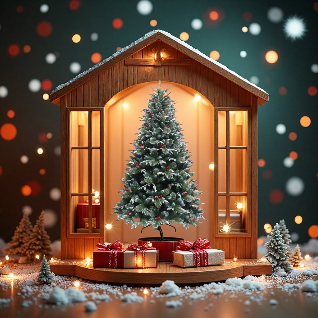 Office Christmas tree decoration set, Christmas balls, plastic balls, Christmas supplies, festival culture decoration, telescopic Christmas tree Specification image