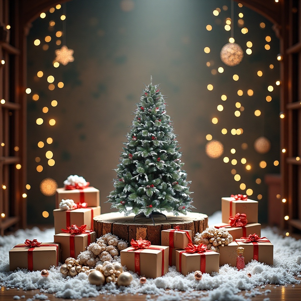 办公圣诞树装饰套装圣诞球塑料球圣诞用品节日文化布置伸缩圣诞树