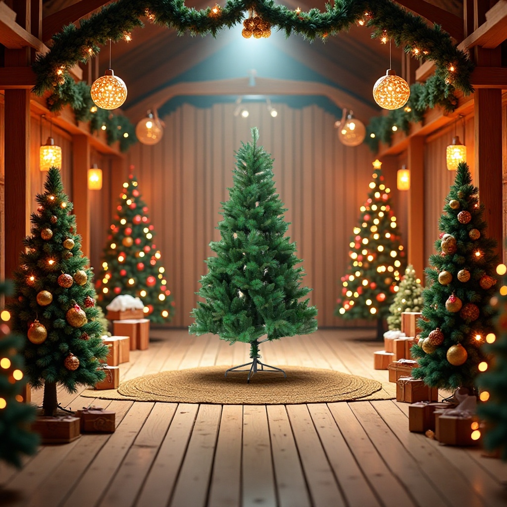 办公圣诞树装饰套装圣诞球塑料球圣诞用品节日文化装饰品伸缩圣诞树配件