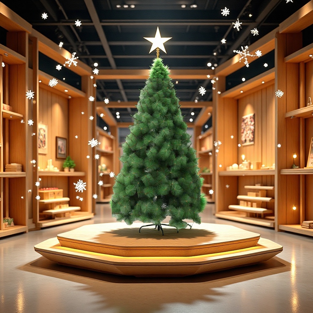 办公圣诞文化用品伸缩塑料球圣诞树装饰节日圣诞节装饰品