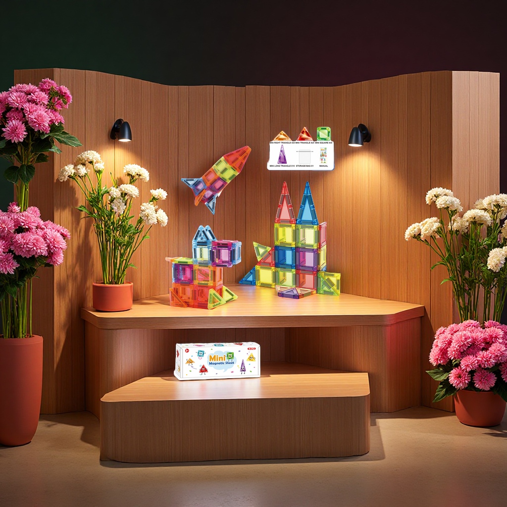 91pcs迷你磁力片积木亲子互动益智拼搭磁性建构玩具儿童创意拼装产品图