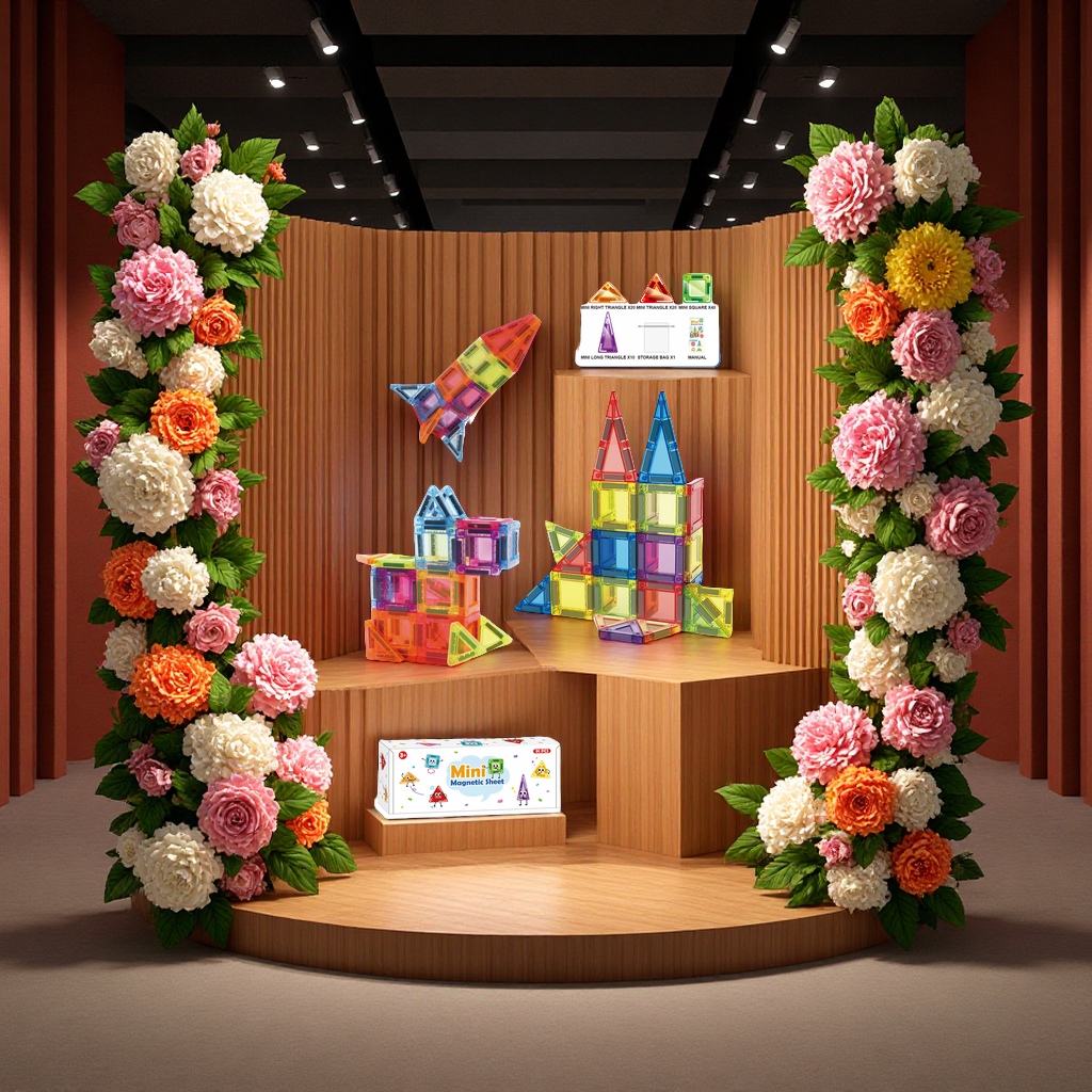 91pcs迷你磁力片积木亲子互动益智拼搭磁性建构玩具儿童创意拼装