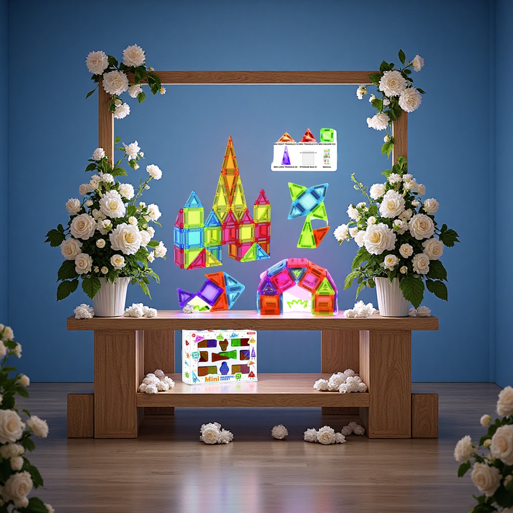 73pcs迷你磁力片积木磁性玩具亲子互动益智拼搭儿童创意拼插产品图