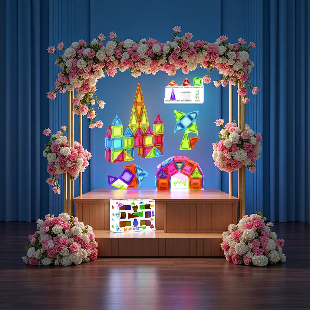 73pcs迷你磁力片积木磁性玩具亲子互动益智拼搭儿童创意拼插细节图