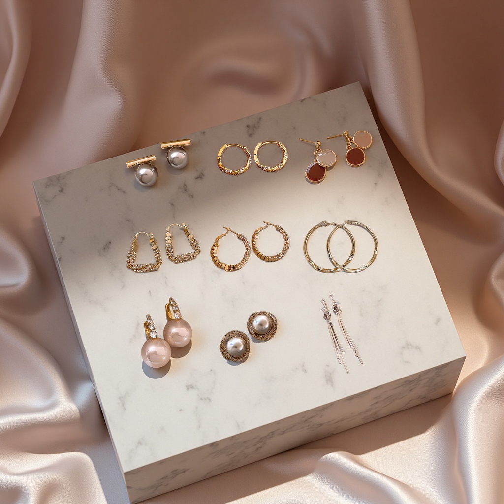 珍珠耳环女ins风简约高级感小众气质耳饰网红复古耳钉银针批发