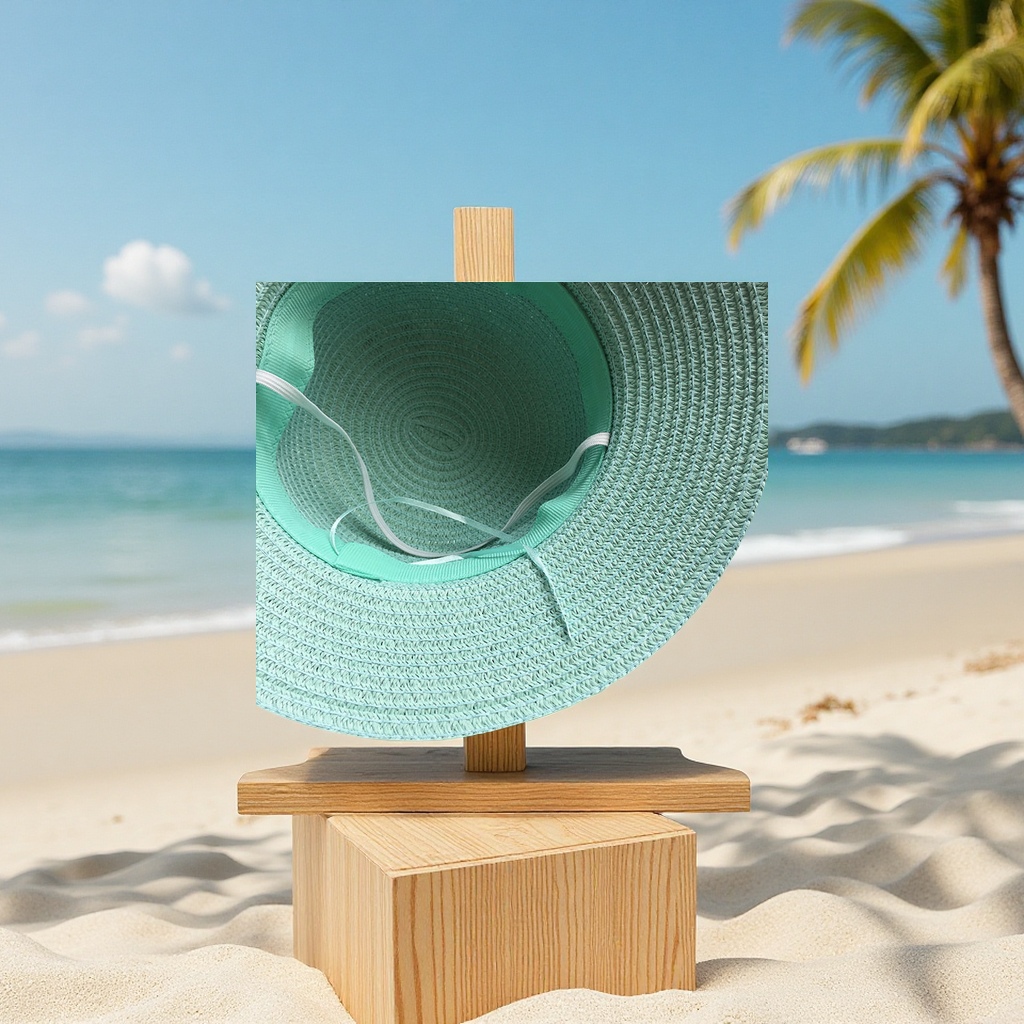 Little Deer Children's straw Hat Summer Outing Sun Protection parent-child style cotton thread sun hat Adjustable outdoor children's hat Application Scenario