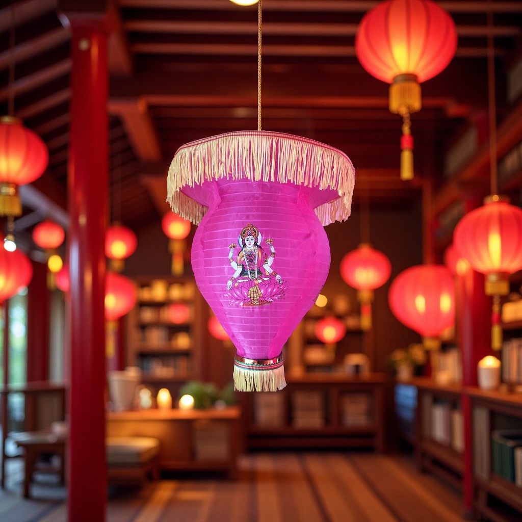 12-inch gourd lantern Chinese-style handcrafted pendant, festive decoration, joyous lantern pendant, Spring Festival supplies details Picture