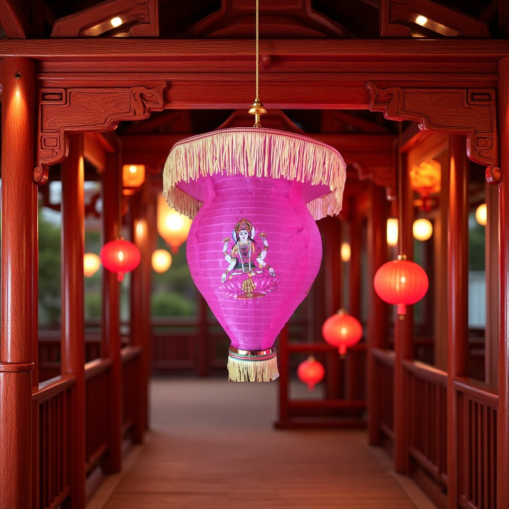 12-inch gourd lantern Chinese-style handcrafted pendant, festive decoration, joyous lantern pendant, Spring Festival supplies Specification image