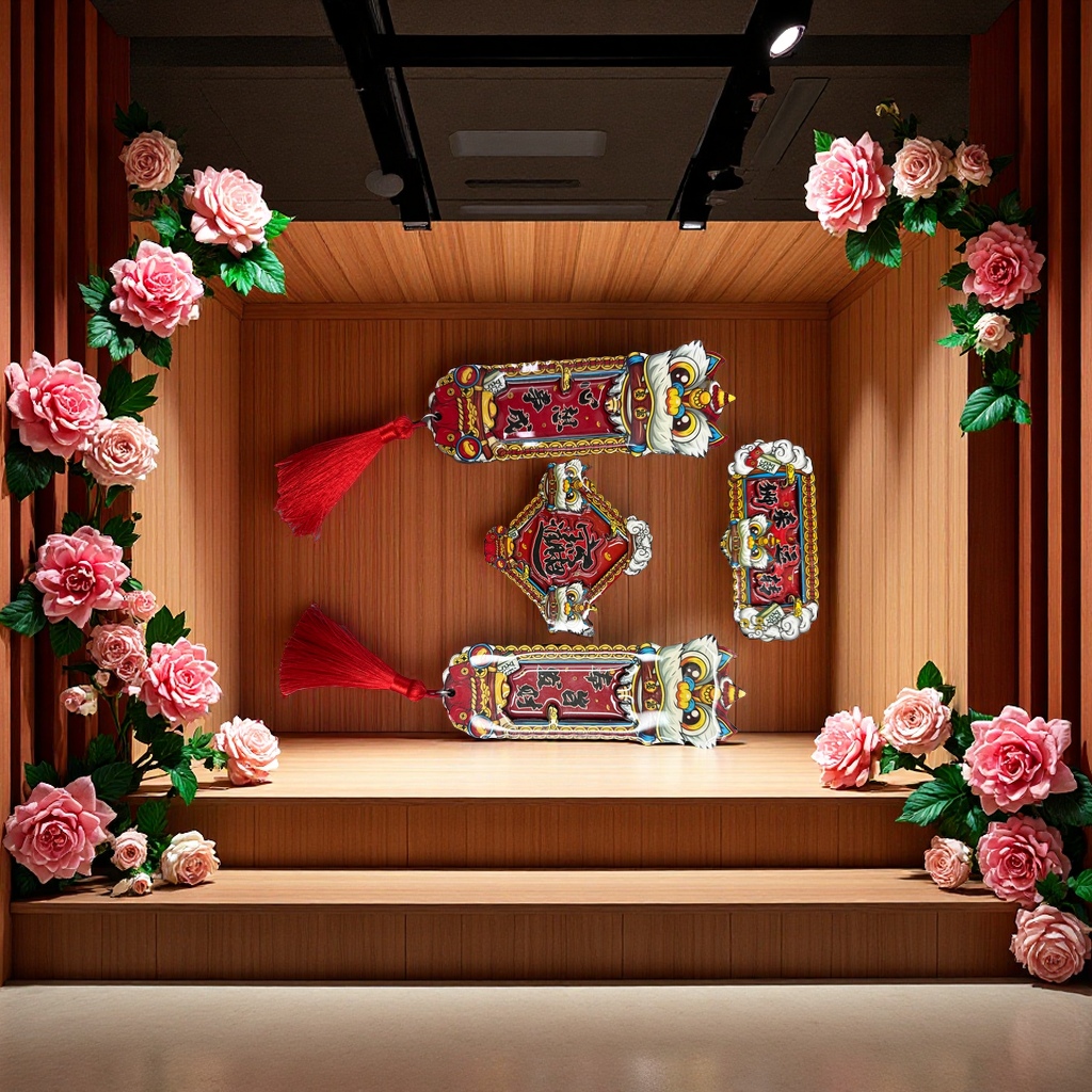 木质新年滴胶冰箱贴 创意节日装饰贴纸 家居装饰品贴画免胶贴免胶贴纸新年礼物装饰品