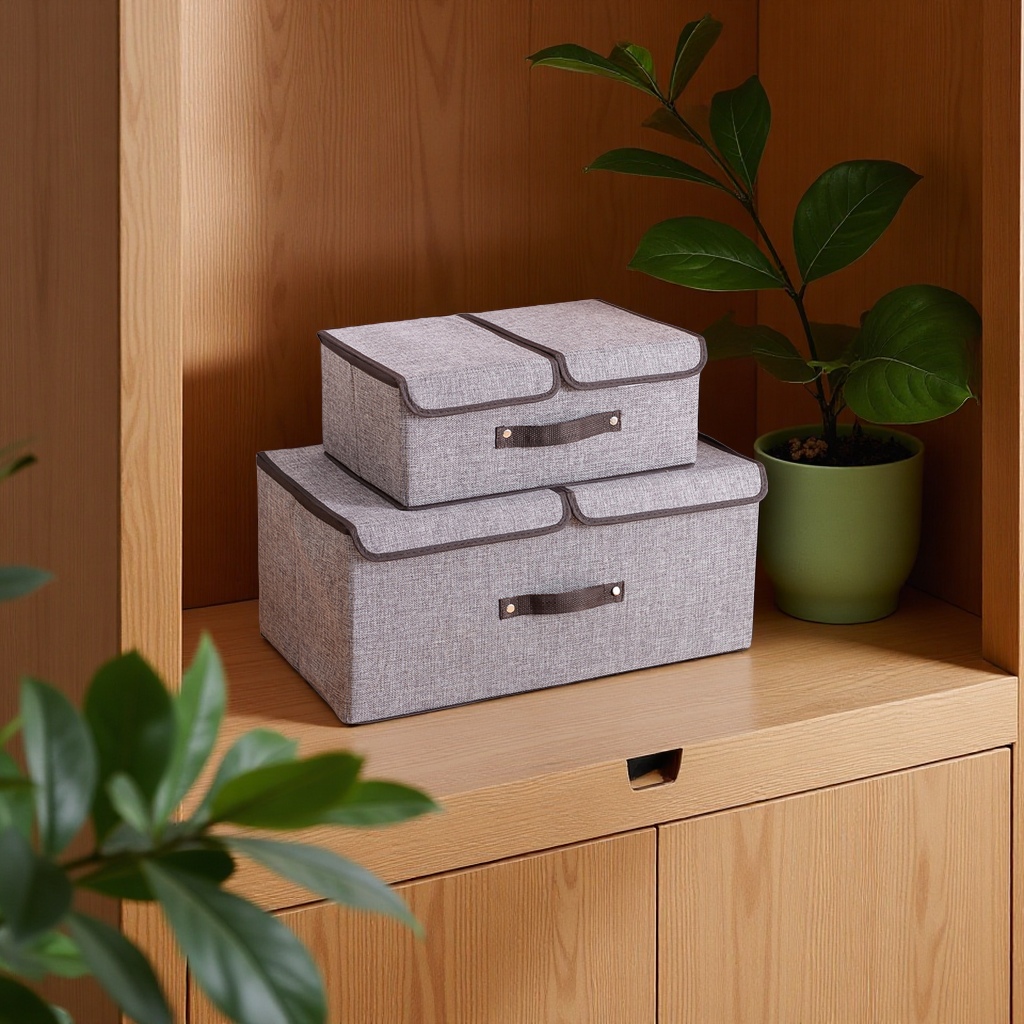 收纳箱/收纳箱布/收纳箱棉麻/收纳/被褥收纳箱细节图