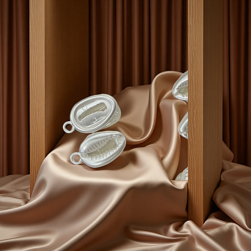 亚克力仿贝壳吊坠钥匙扣窗帘挂件手链项链装饰电镀激光工艺时尚配件，珍珠色仿贝壳