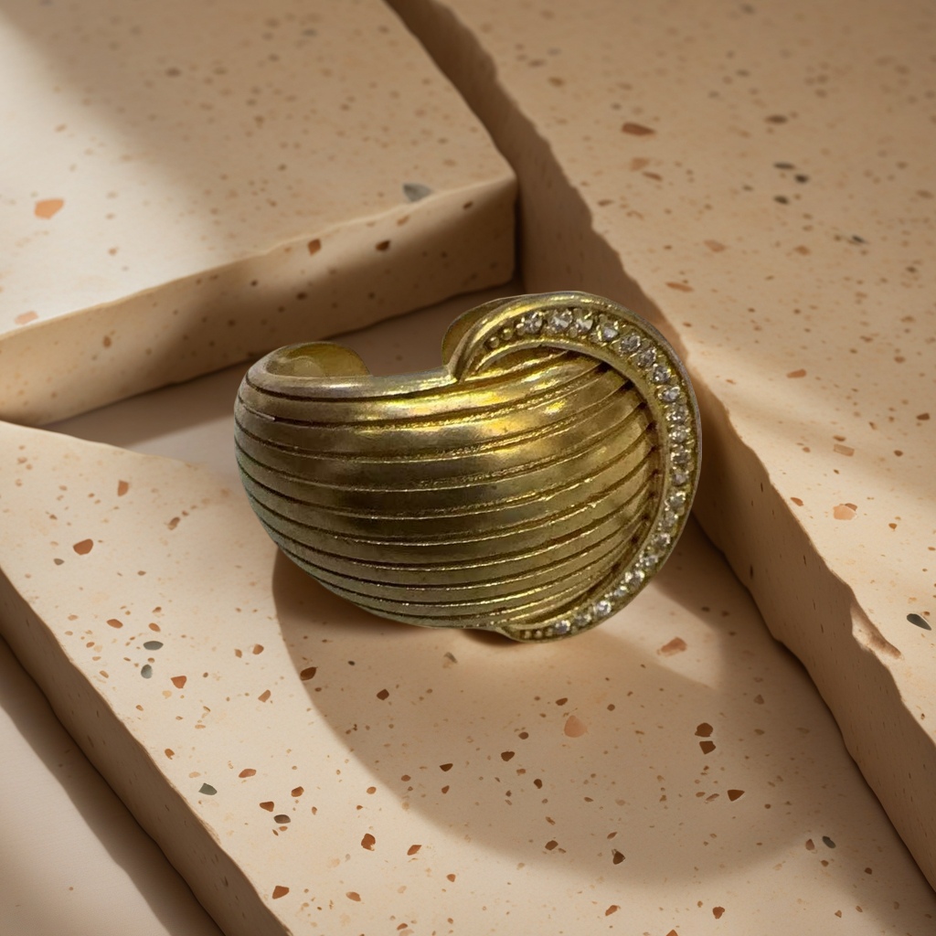 Eco-friendly brass zircon ring, retro high-end jewelry, fashionable and individual, versatile and simple ring, trendy accessory for both men and women, gift Specification image