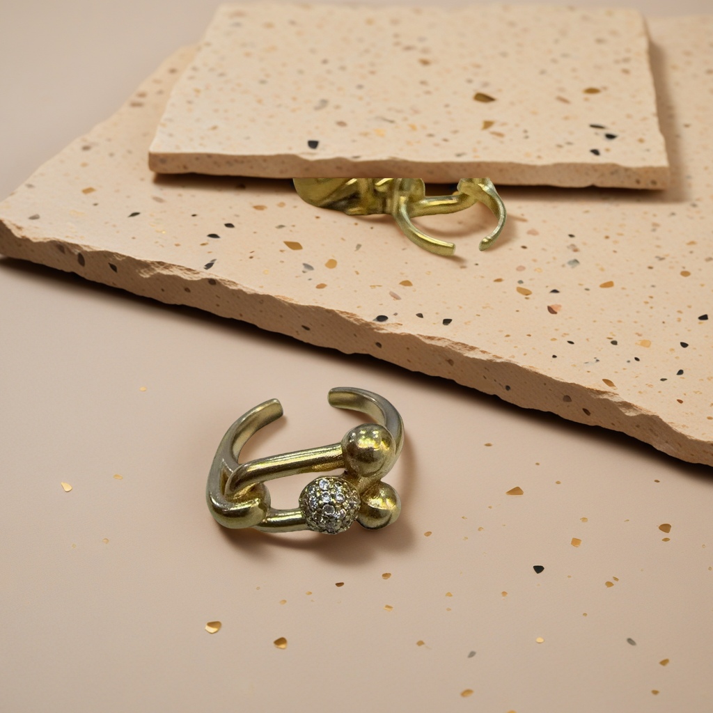 Eco-friendly brass zircon ring, retro high-end jewelry, fashionable and individual, versatile and simple ring, trendy accessory for both men and women, gift