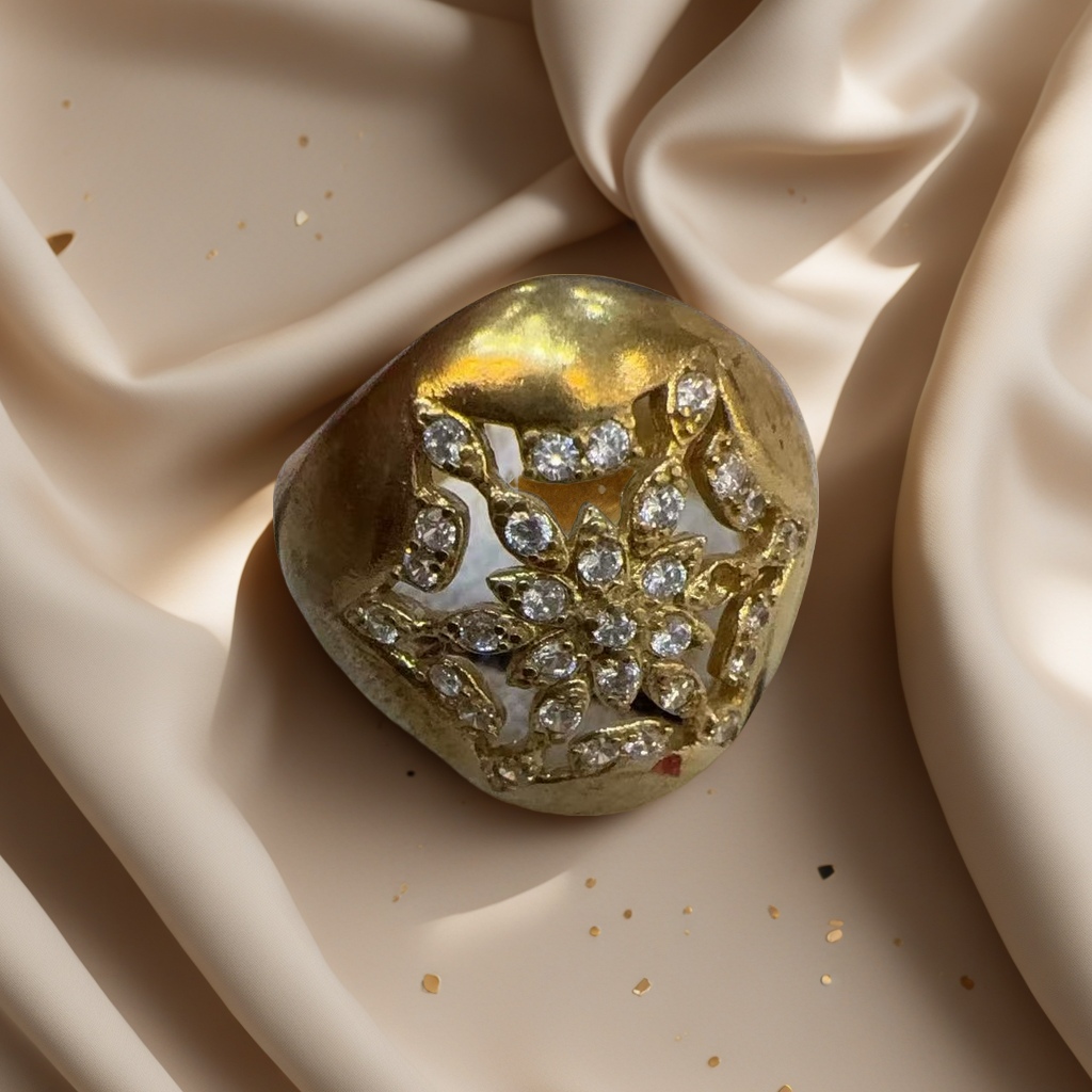 Eco-friendly brass zircon ring, retro high-end jewelry, fashionable and individual, versatile and simple ring, trendy accessory for both men and women, gift Application Scenario