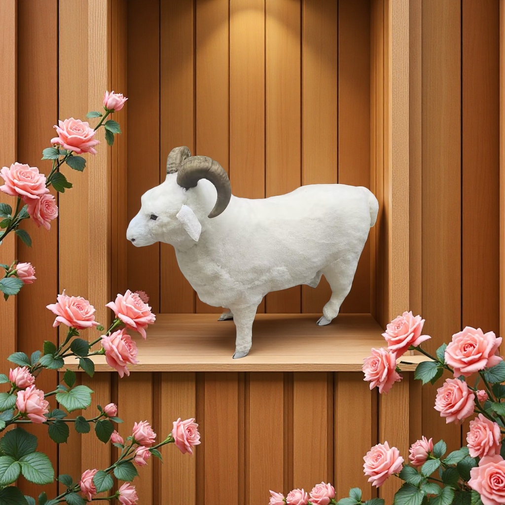 仿真羊毛绒玩具动物模型儿童节礼物逼真仿真羊摆件家居装饰软萌宠物